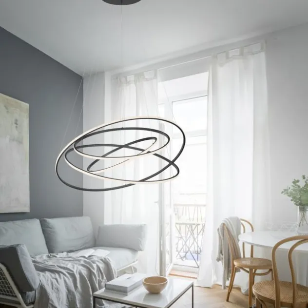 LED Pendelleuchte anthrazit dimmbar CCT Memoryfunktion höhenverstellbar