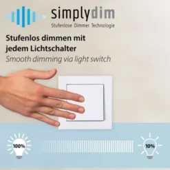 LED Pendelleuchte chrom mit kristall dimmbar per Simplydim Memoryfunktion
