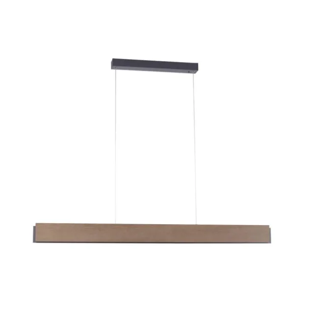 LED-Pendelleuchte, holz, dimmbar, CCT, Fernbedienung, IP20