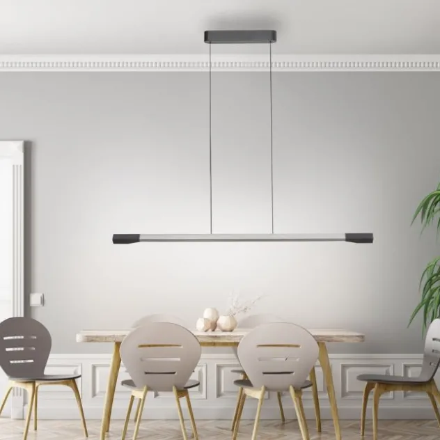 LED Pendelleuchte HOOP aluminium anthrazit höhenverstellbar dimmbar