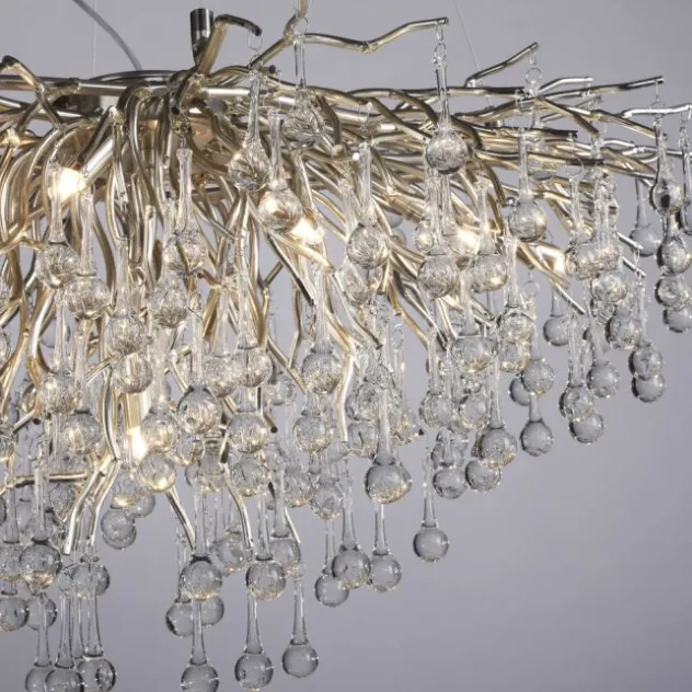 LED Pendelleuchte ICICLE Pendellampe silberfarbig ICICLE Lichtspiel