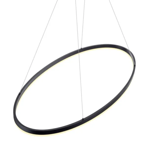 LED Pendelleuchte oval 56x56 anthrazit dimmbar Memoryfunktion