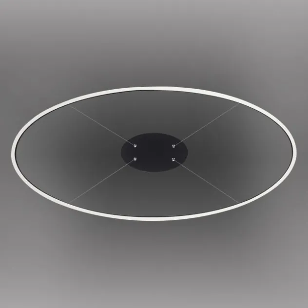 LED Pendelleuchte oval 56x56 anthrazit dimmbar Memoryfunktion