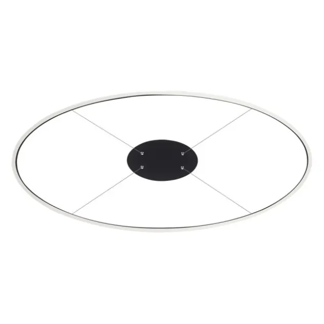 LED Pendelleuchte oval 56x56 anthrazit dimmbar Memoryfunktion