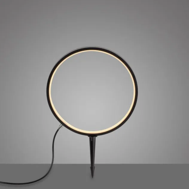 LED Spießleuchte D=32cm schwarz IP65 Schutz Timerfunktion Gartenlampe