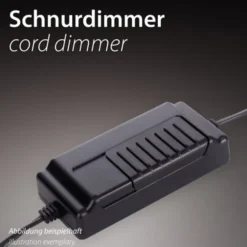 LED Stehleuchte chrom geschwungen dimmbar über Schnurdimmer modern