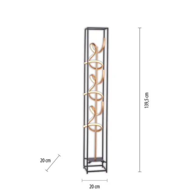 LED Stehleuchte, modernes Design, warmweißes Licht, inkl. Dimmfunktion