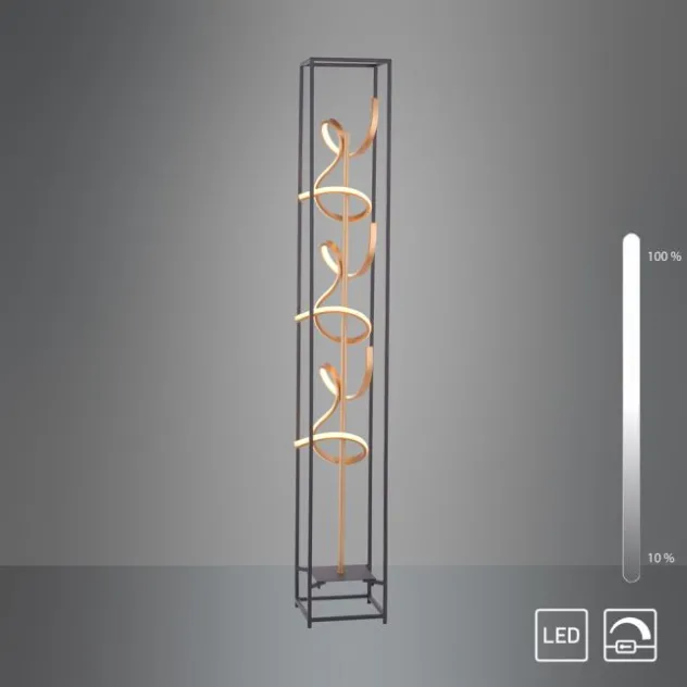 LED Stehleuchte, modernes Design, warmweißes Licht, inkl. Dimmfunktion