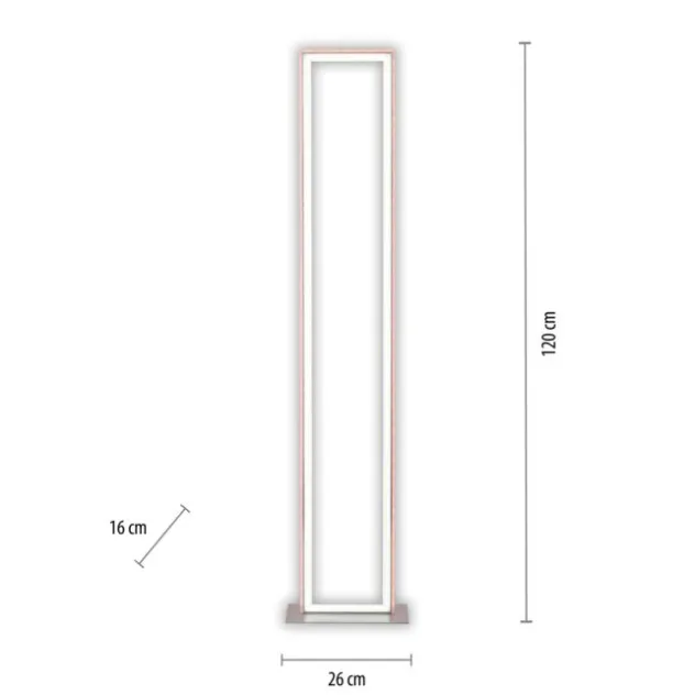 LED Stehleuchte silber farbig Fußschalter dimmbar Sidelight RGB Rainbow