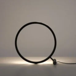 LED Tischlampe messing matt rund Ø30cm Touchdimmer Switchmo warmweiß
