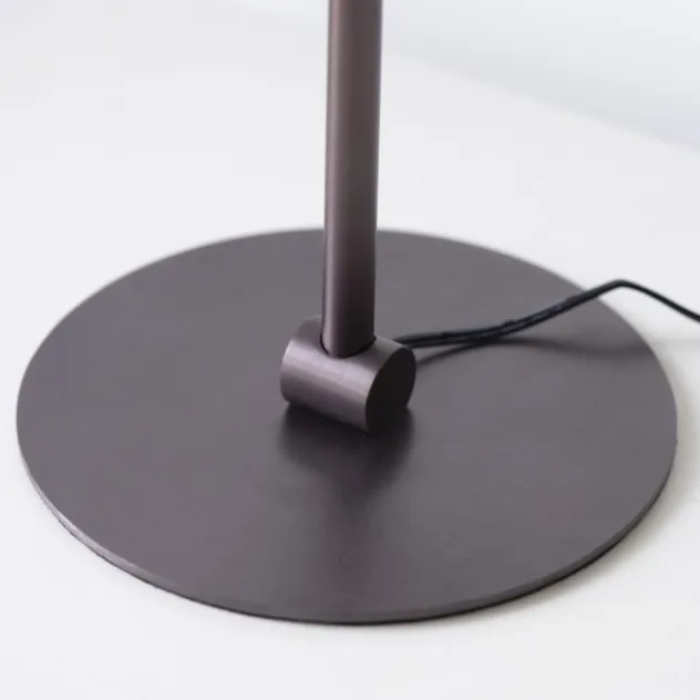 LED Tischleuchte Kaffee Farbe dimmbar per Schnurdimmer Rauchglas