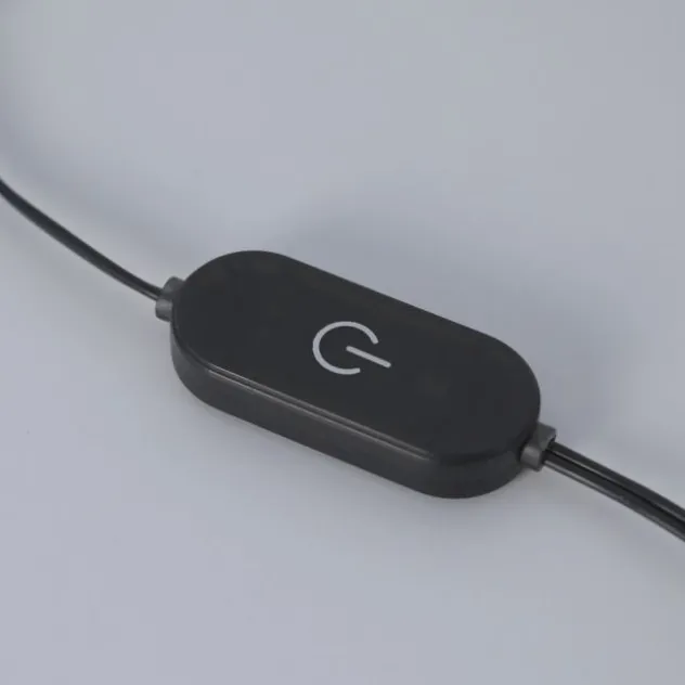 LED Tischleuchte TWIST, schwarz, Nachttischleuchte, Schnurdimmer
