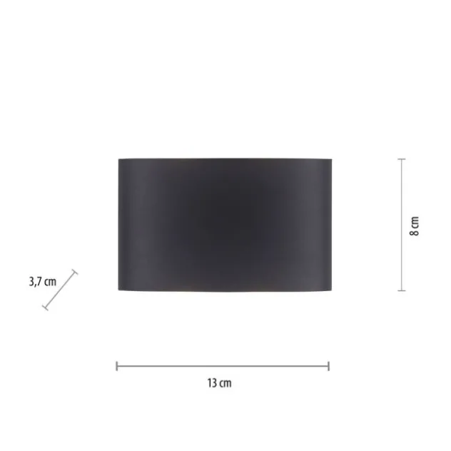 LED Wandlampe 4 flammig anthrazit farbig Außenlampe Innenlampe dekorativ