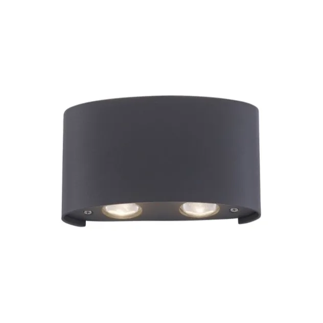 LED Wandlampe 4 flammig anthrazit farbig Außenlampe Innenlampe dekorativ