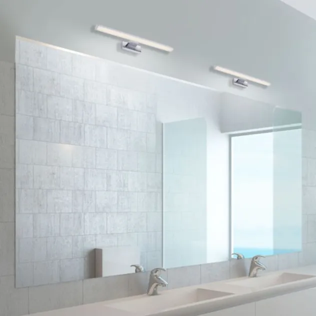 LED Wandleuchte, Bilderleuchte, Spiegelleuchte, Chrom, blendfrei