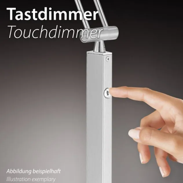 Neuhaus PURE® Led Deckenfluter / Stehleuc PURE Mutil diamond (siber farbig) Leselicht dimmbar