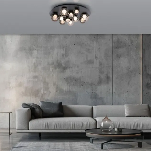 Neuhaus PURE® LED Deckenleuchte PURE Popup, mystic grey, dimmbar, Funk-FB, Memoryfunktion