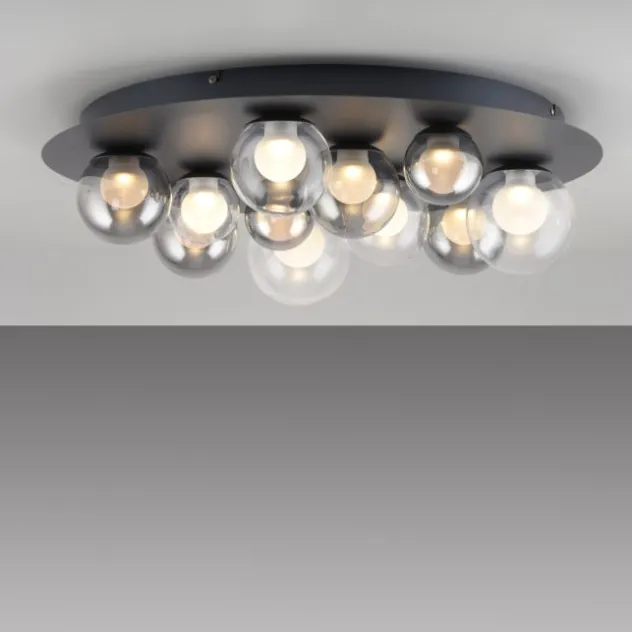 Neuhaus PURE® LED Deckenleuchte PURE Popup, mystic grey, dimmbar, Funk-FB, Memoryfunktion