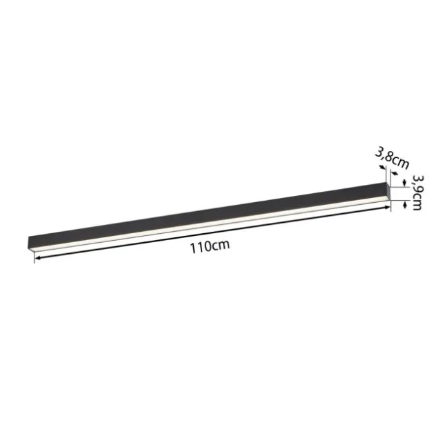 Neuhaus PURE® LED Deckenleuchte PURE Lines Straight graphite dimmbar