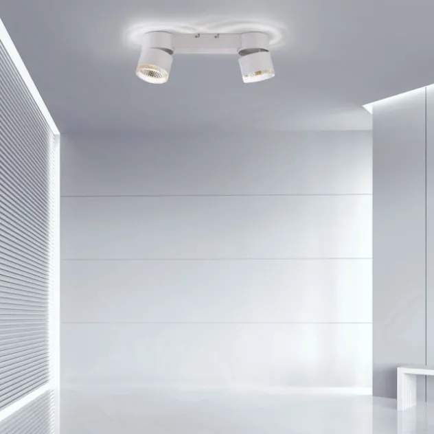 Neuhaus PURE® LED Deckenleuchte PURE Nola weiß 2 flammig drehbar dimmbar