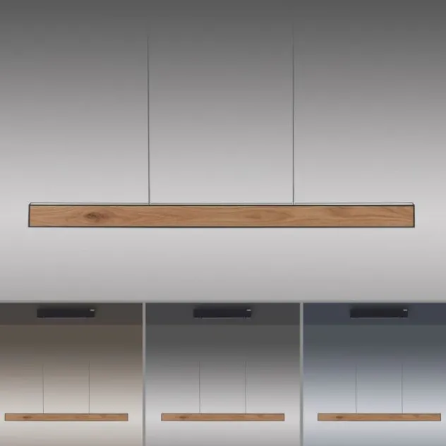 Neuhaus PURE® LED Pendelleuchte PURE E-Motion oak/black pearl