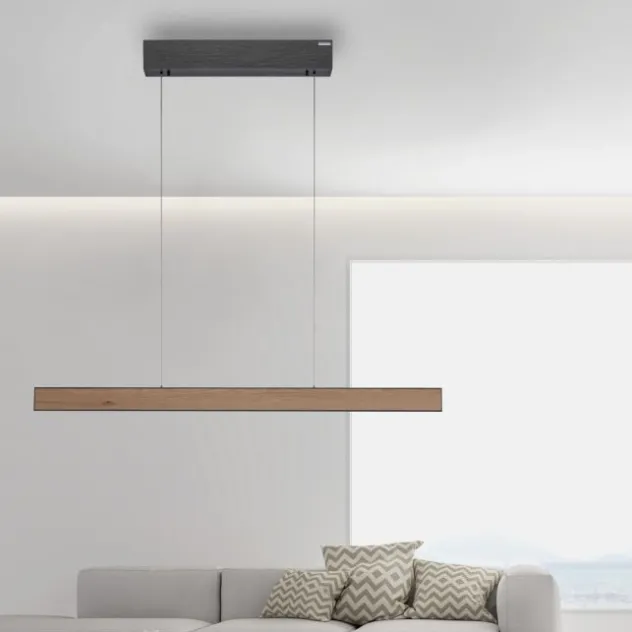 Neuhaus PURE® LED Pendelleuchte PURE E-Motion oak/black pearl