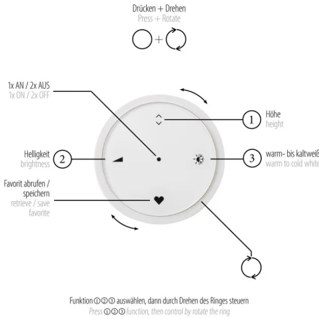 Neuhaus PURE® LED Pendelleuchte PURE E-Popup, bronce