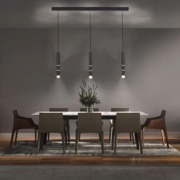 Neuhaus PURE® LED Pendelleuchte PURE Vega, schwarz, 3-flammig, mit Lichtmodi