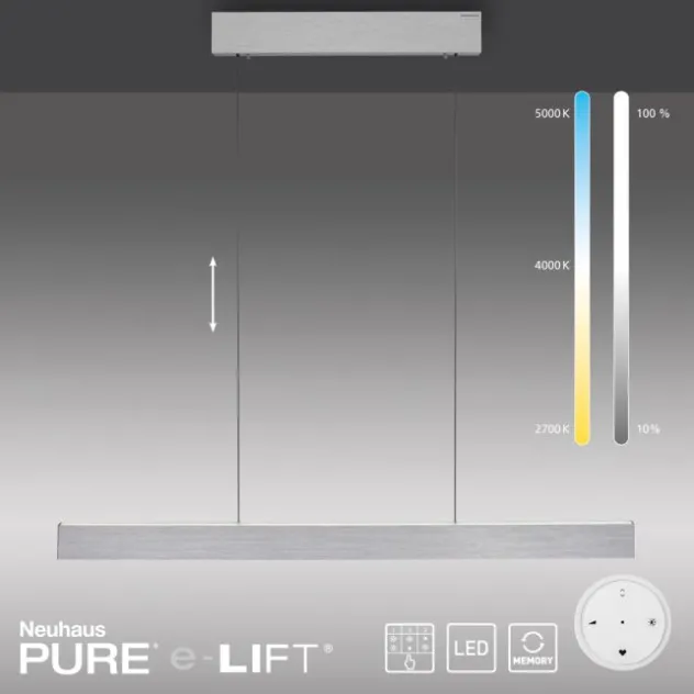 Neuhaus PURE® LED Pendelleuchte PURE E-Motion diamond (alu)