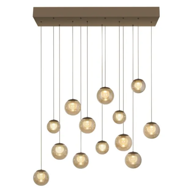 Neuhaus PURE® LED Pendelleuchte PURE Popup, bronce, 13-flammig