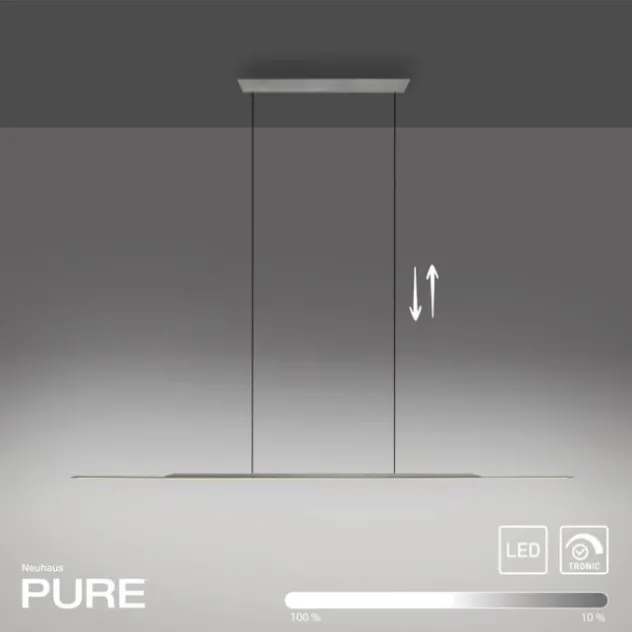 Neuhaus PURE® LED Pendelleuchte PURE Surface, platin (grau) 125x25 höhenverstellbar
