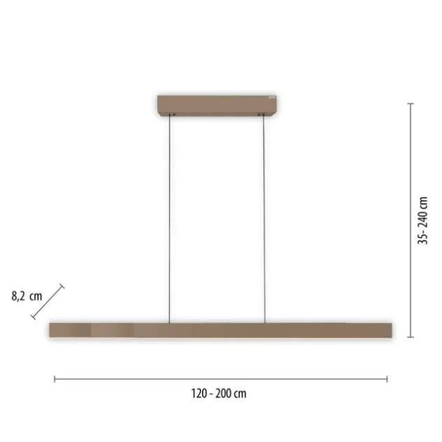 Neuhaus PURE® LED Pendelleuchte PURE Moto-Rise, bronce