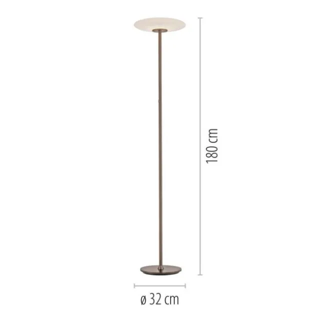 Neuhaus PURE® LED Stehleuchte PURE Vitrum, dark-metal brown