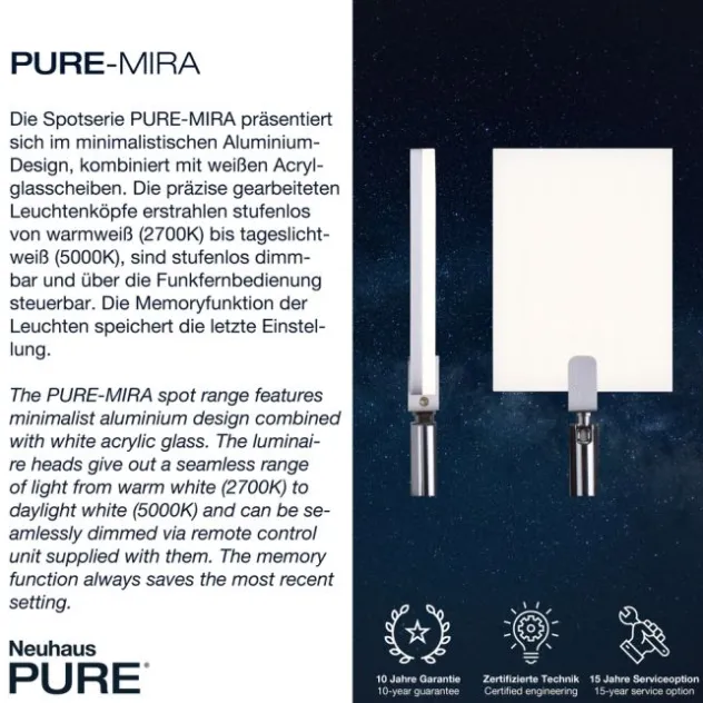 Neuhaus PURE® LED Stehleuchte PURE Mira, black pearl