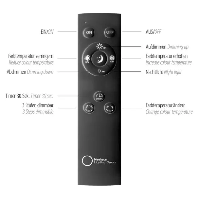 Neuhaus PURE® LED Stehleuchte PURE Mira, black pearl
