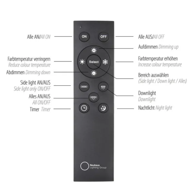 Neuhaus PURE® LED Strahler PURE Lines Spot, graphite, dimmbar, drehbar, CCT
