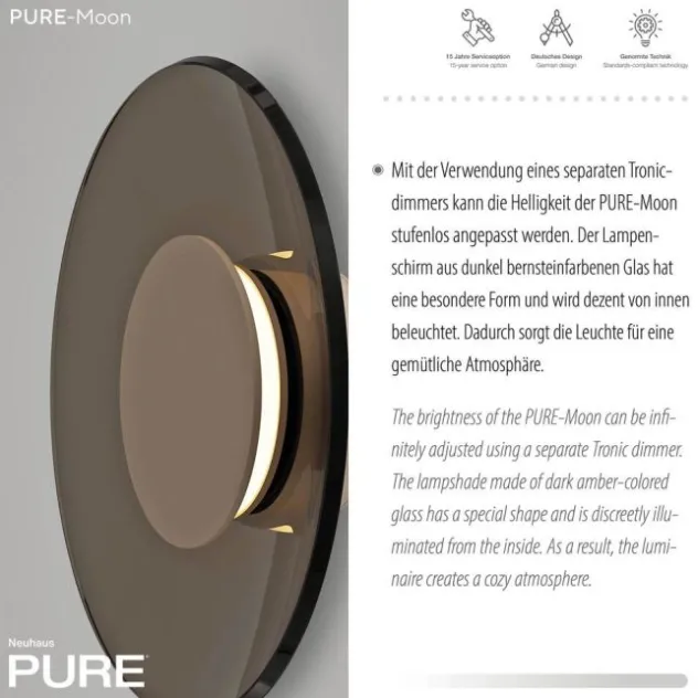 Neuhaus PURE® LED Wandleuchte Pure Moon bronce Tronicdimmer