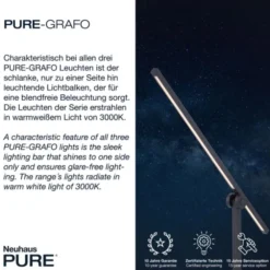 Neuhaus PURE® LED Wandleuchte PURE Grafo, schwarz