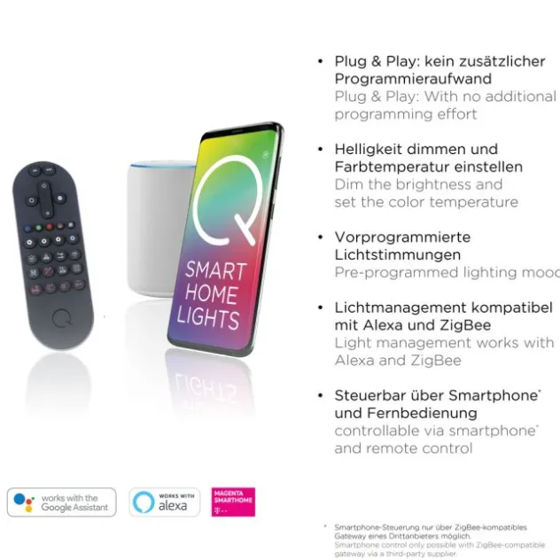 Paul Neuhaus LED Deckenleuchte Q-SWING silber dimmbar Smar Home