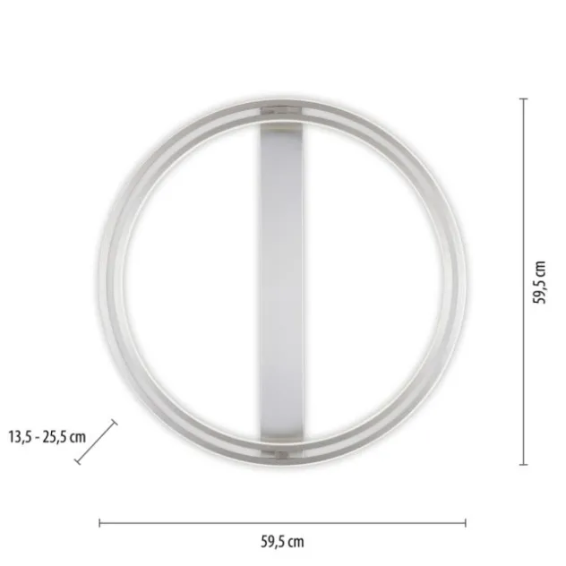Paul Neuhaus LED Deckenleuchte Q-BELUGA silber dimmbar Smart Home