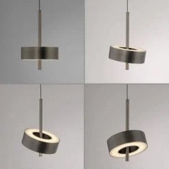 Paul Neuhaus LED Pendelleuchte Q-ROTATE 3 flammig braun höhenverstellbar