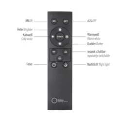 Paul Neuhaus LED Pendelleuchte Q-STRETTO, schwarz, mit Fernbedienung