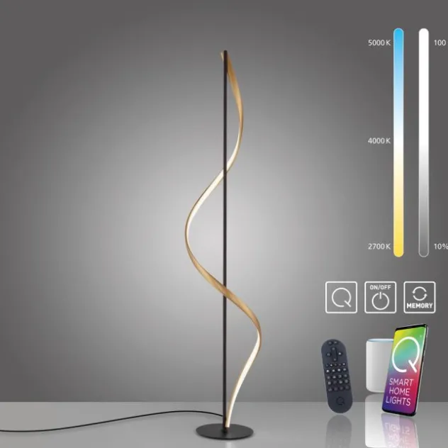 Paul Neuhaus LED Stehleuchte Q-SWING anthrazit steuerbar Smart Home