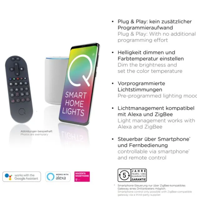 Paul Neuhaus Q ETIENNE Pendelleuchte Smart Home schwarz länglich 2 flammig