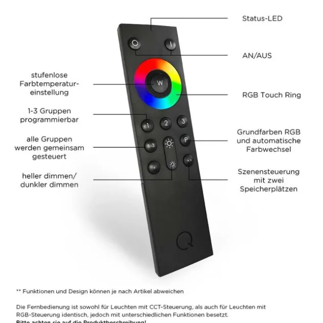 Paul Neuhaus, Q-LENNY, Außenleuchte, Deckenleuchte, RGB, dimmbar, Smart Home