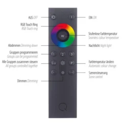 Paul Neuhaus, Q-MIA, LED-Wandleuchte, anthrazit, drehbar, modern, Smart Home
