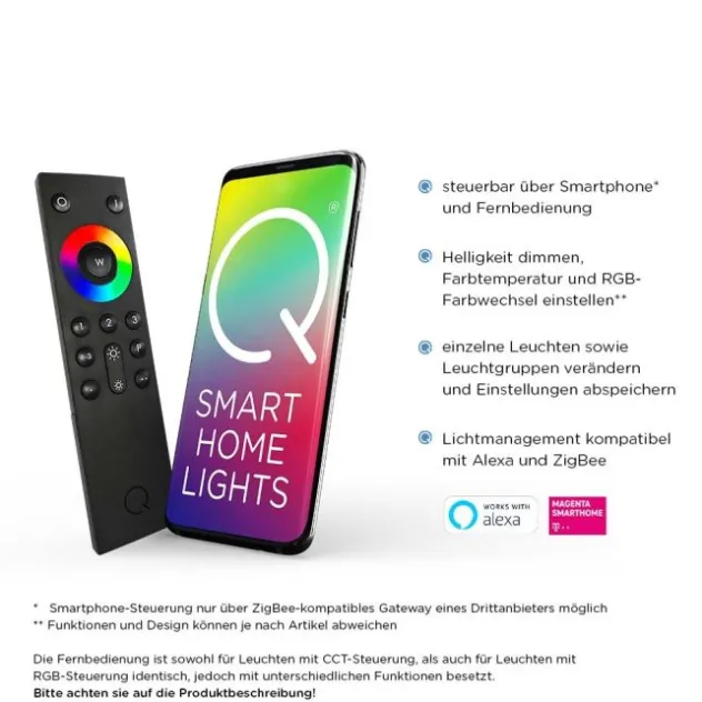 Paul Neuhaus, Q-RILLER, LED-Deckenleuchte, dimmbar, Smart Home (Auslauf)