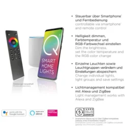 Paul Neuhaus, Q-TETRA, LED-Wandleuchte, Smart Home, SATELLITE