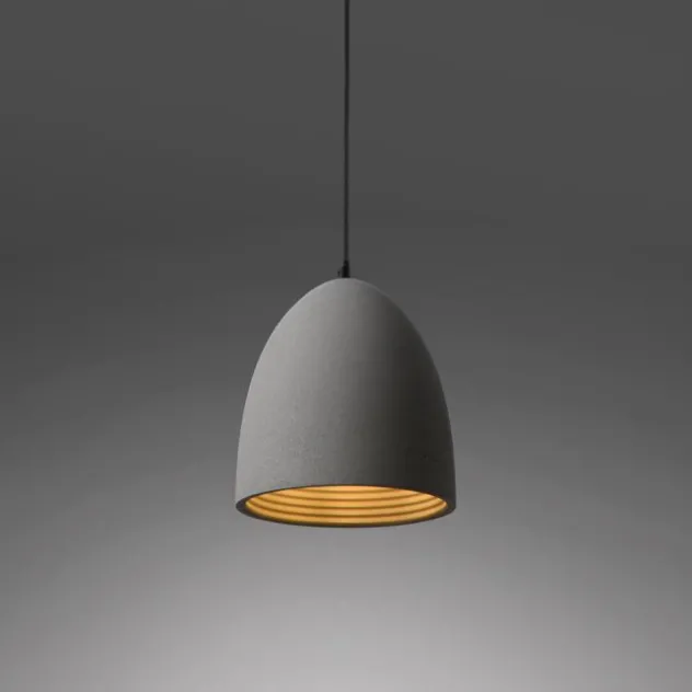 Pendelleuchte, betonfarben, E27, Schirm, Innenleuchte, IP20