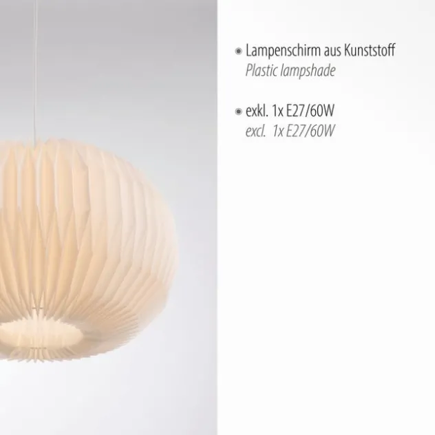 Pendelleuchte mit weißem Schirm zeitlos skandinavischer Stil